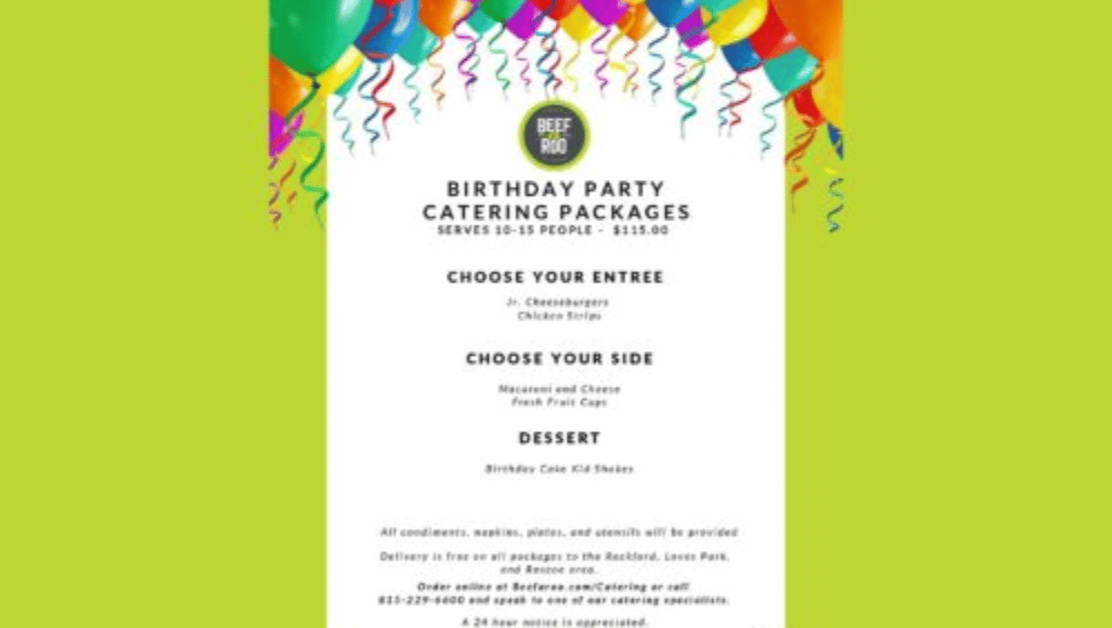 We now have Kid’s Birthday Party Catering Packages! - Contact Beefaroo to cater your events